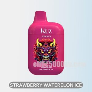 KUZ C6000 PUFFS Strawberry Watermelon Ice Dive into a refreshing strawberry-watermelon mix