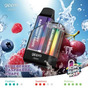 Gippro 8000 Blueberry Raspberry Grape: A Fruity Trio of Blueberry, Raspberry, and Grape