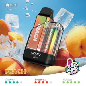 Gippro 8000 Peach: Juicy and Sweet Peach Flavor to Savor in Every Puff