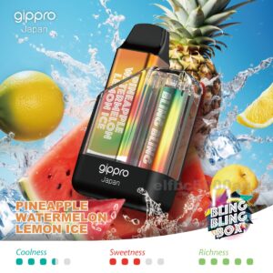 Gippro 8000 Pineapple Watermelon Lemon Ice: A Tropical Blend of Pineapple, Watermelon, and Lemon with Ice