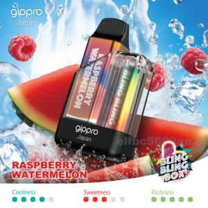 Gippro 8000 Raspberry Watermelon: A Delicious Fusion of Tangy Raspberry and Sweet Watermelon Flavors
