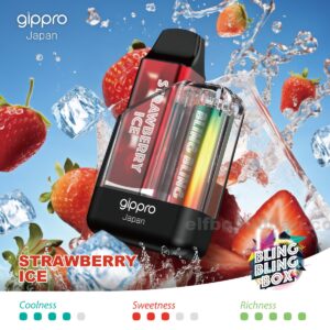 Gippro 8000 Strawberry Ice: A Sweet and Cool Strawberry Flavor with a Refreshing Ice Finish