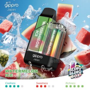 Gippro 8000 Watermelon Ice: A Juicy Watermelon Flavor with an Icy Kick for Ultimate Freshness