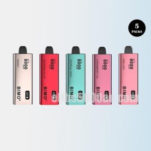 BIMO 8000 Puffs 5 Pack Smooth and Reliable Vaping