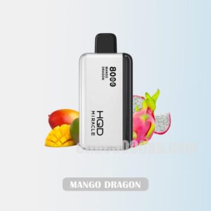 HQD Miracle 8000 Mango Dragon - Tropical Mango with Exotic Dragonfruit