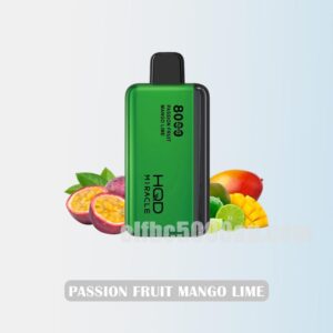 HQD Miracle 8000 Passion Fruit Mango Lime - A Tangy Tropical Fruit Fusion