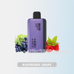 HQD Miracle 8000 Raspberry Grape - A Tangy Raspberry and Sweet Grape Blend